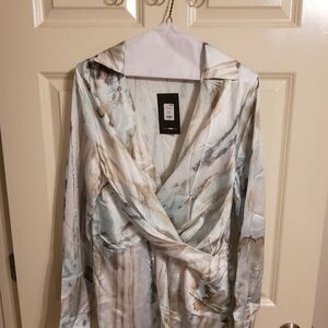 Elegant Marble Print Dress Sz XL